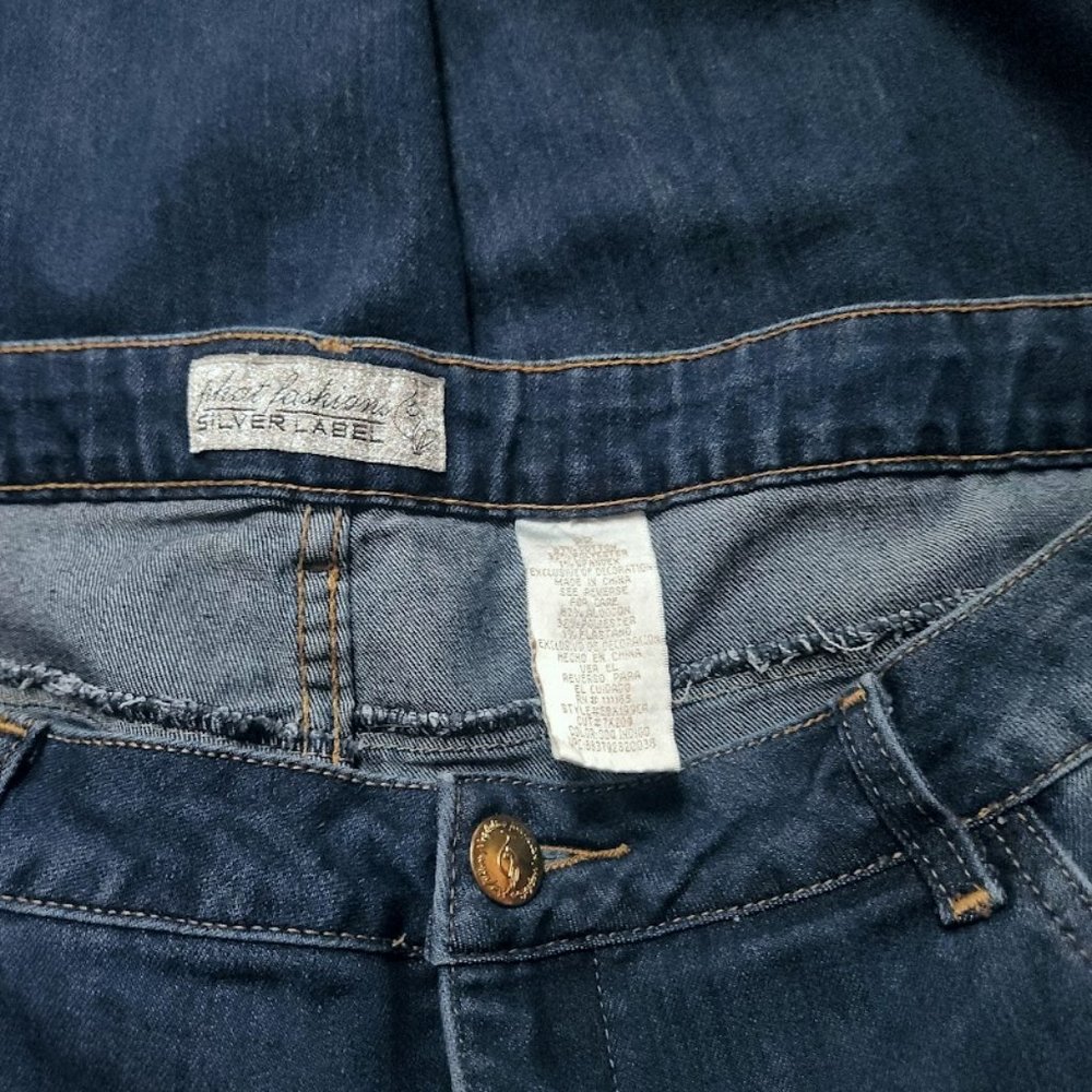Vintage Baby Phat Y2K Phat Fashion Silver Label blue denim capris sz 22 - Picture 3 of 4